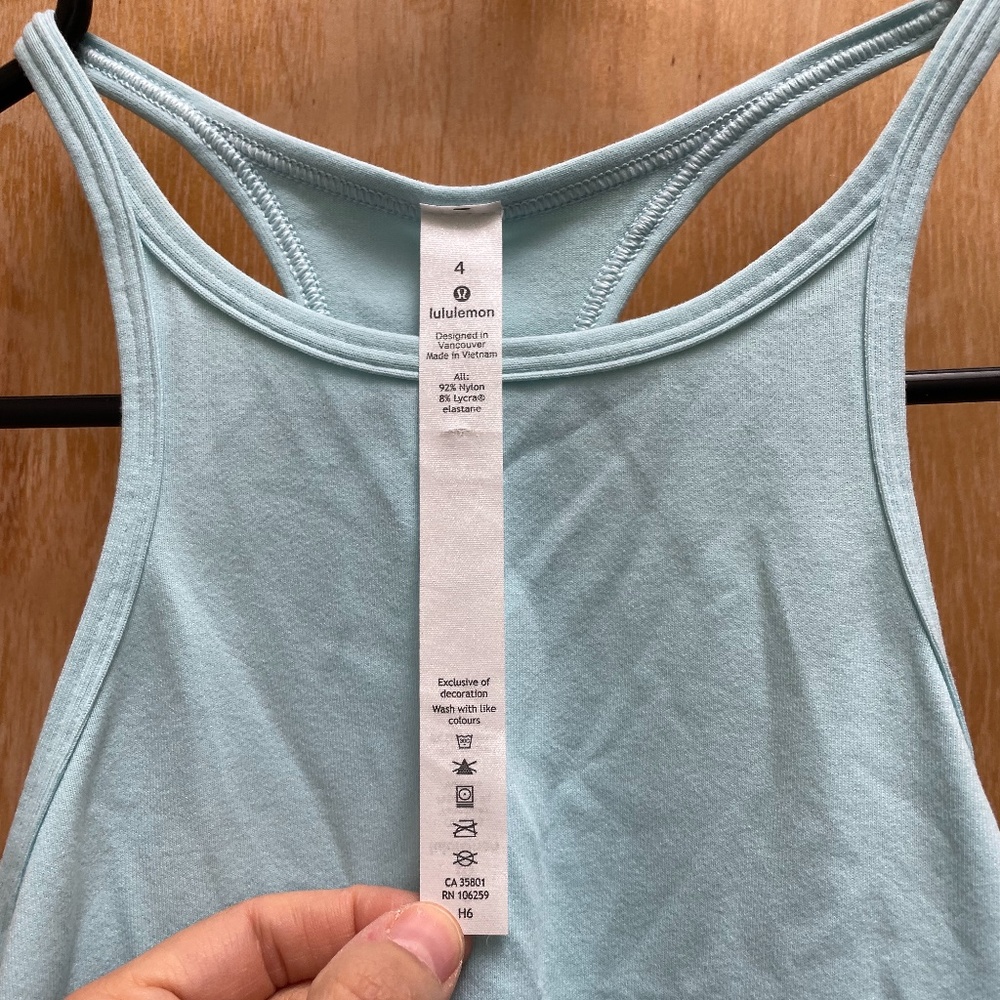 Lululemon Tank Aquamarine Light Blue Size 4